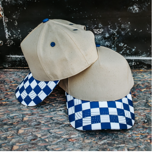Blue Checkered Hat